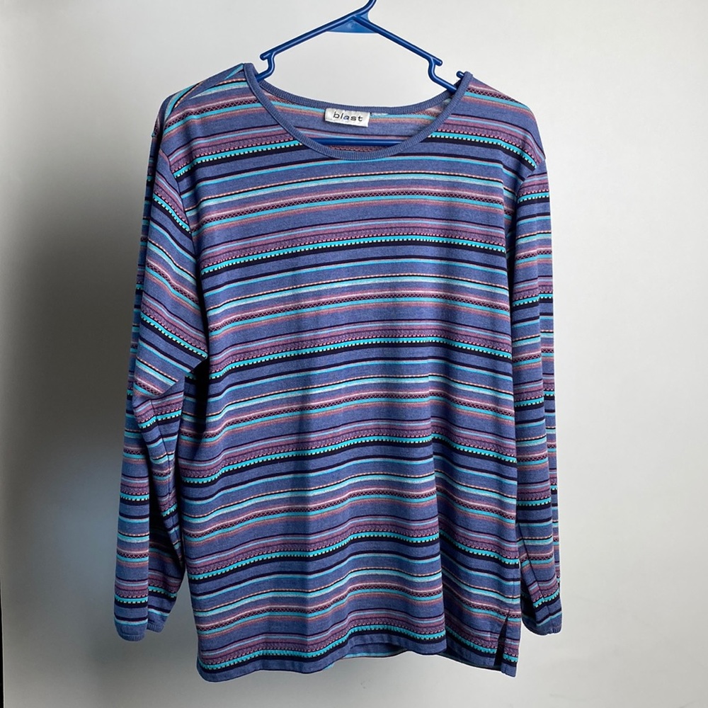 Colorful striped tee